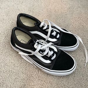 Black and white vans